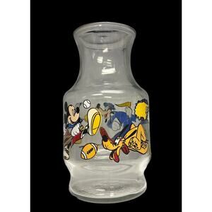 Vintage Disney Juice Carafe No Lid Mickey mouse Pluto‎ Minnie Mouse Goofy Donald